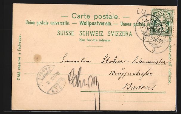 Cartes postales: AK Vitznau, Hotel Kreuz, 1900 – D'occasion à Berlin par bartko-reher 1