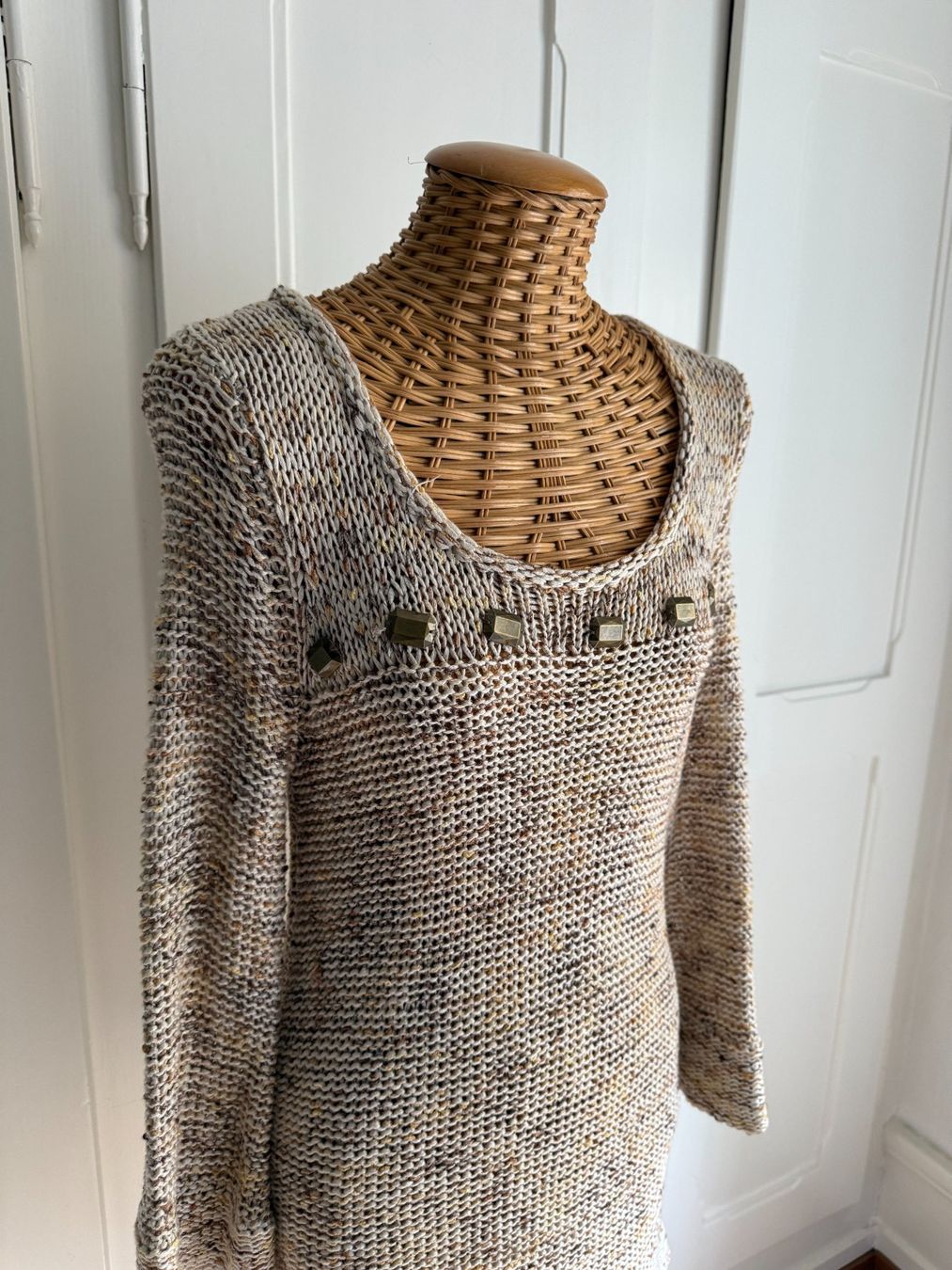 Robes: BCBGMAXAZRIA - Strickkleid erdtonfarben L – D'occasion à Zürich par Diazaio 1