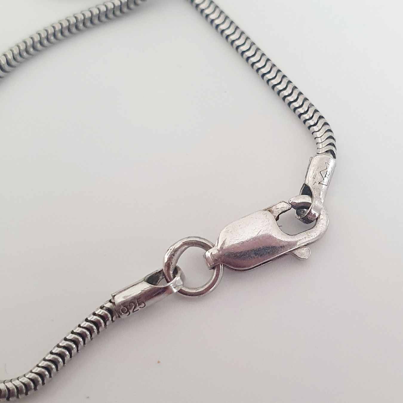 Catenine: Silber  Halskette mit orangem Stein, 925 Silber – Usato da Kreuzlingen venduto da Wunderkiste123 2