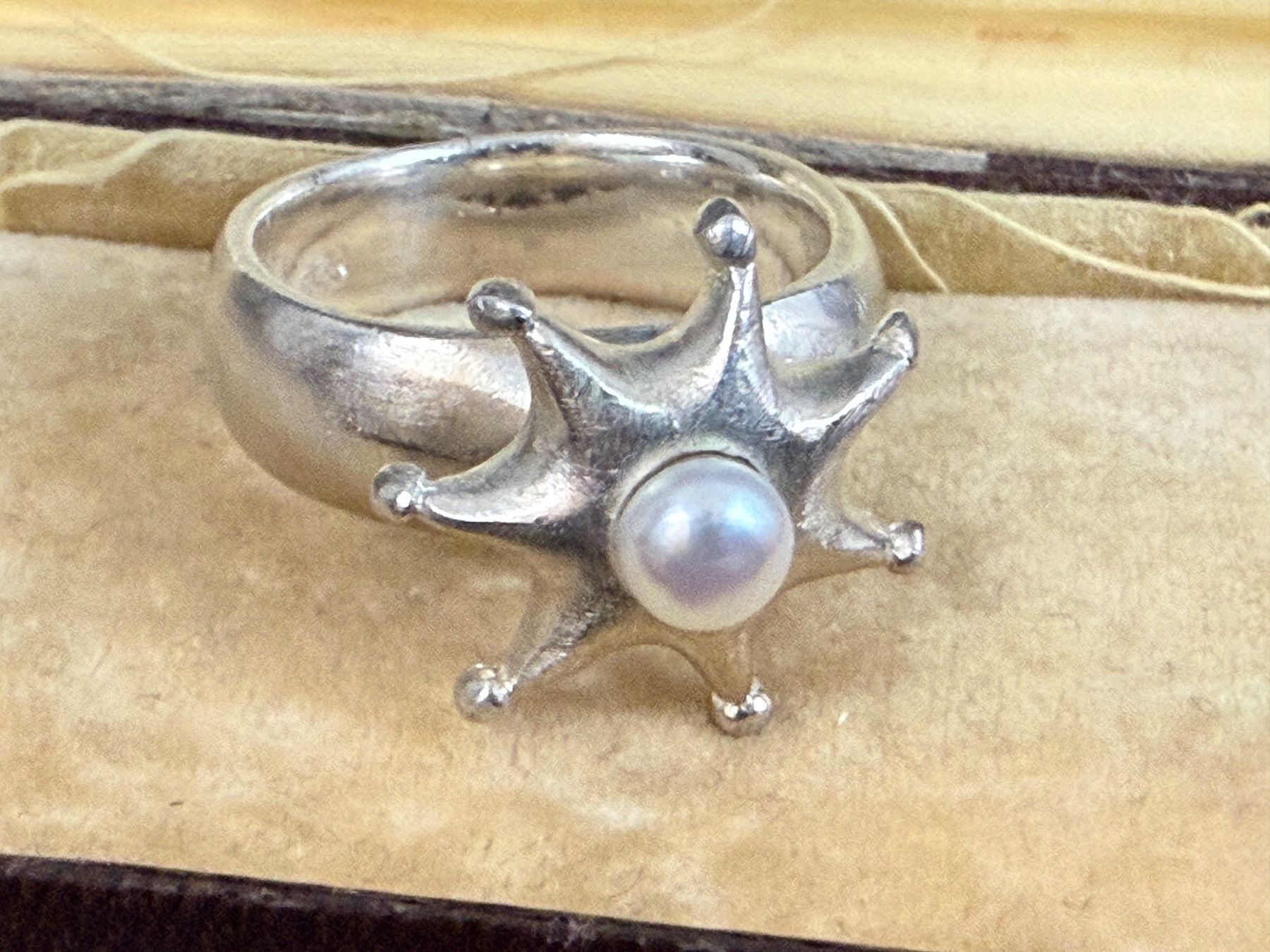 Anelli: Silber Ring mit echte Perle 925 – Usato da Spiegel b. Bern venduto da Rogger72