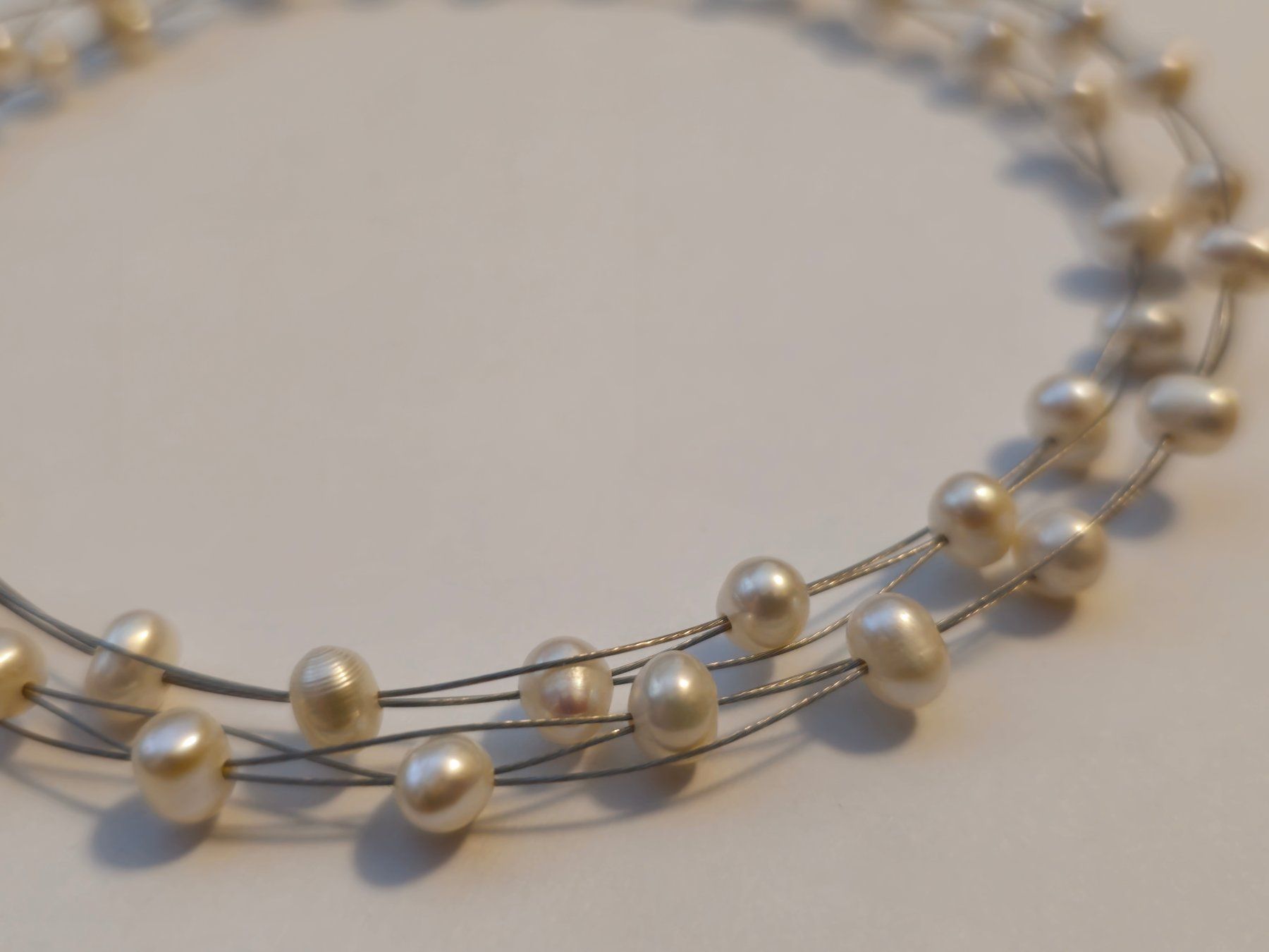 Catenine: 925 Silber Perlenkette lang Kette Zuchtperlen weiß einmalig – Nuovo (secondo la descrizione) da Riedt b. Erlen venduto da Gottestraene 3