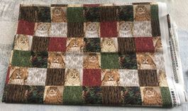 STOFF 270CM X 115CM NEU WISE OLD OWLS 3635