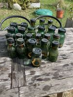 Lot de 23 bocaux en verre Bulach, verts, avec fermeture