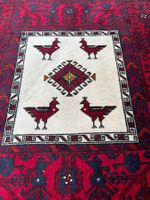 Fantastischer feiner Perser Belutsch mit Fasan Vogel Motiven