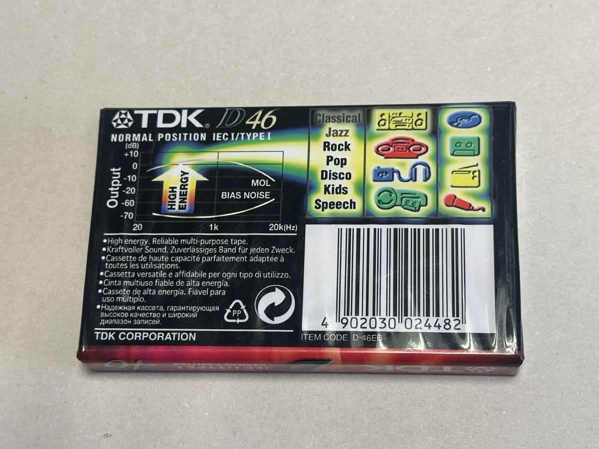 Musicassette: TDK D46 Cassetta Nuova Normal Position IEC I/Type1 – Nuovo e nell'imballaggio originale da Novazzano venduto da my_market_place97 1