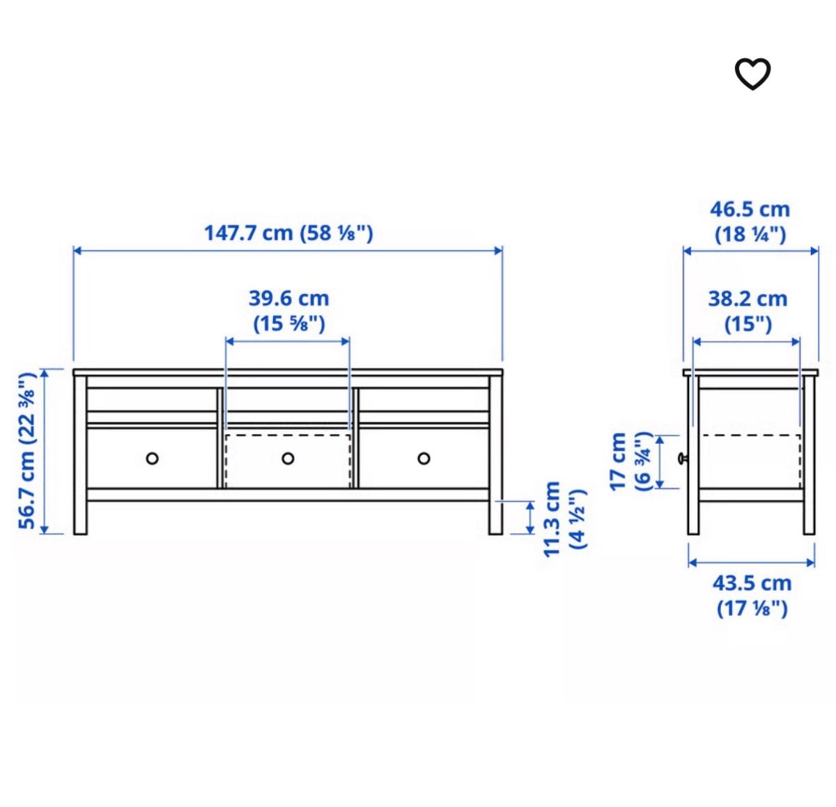 Ikea TV Möbel: IKEA HEMNES TV bench, like new – Gebraucht aus Zürich von enx_9qqv 1