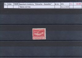 1929 Spanisch Andorra, "Eilmarke - Seeadler", Marke mit Falz