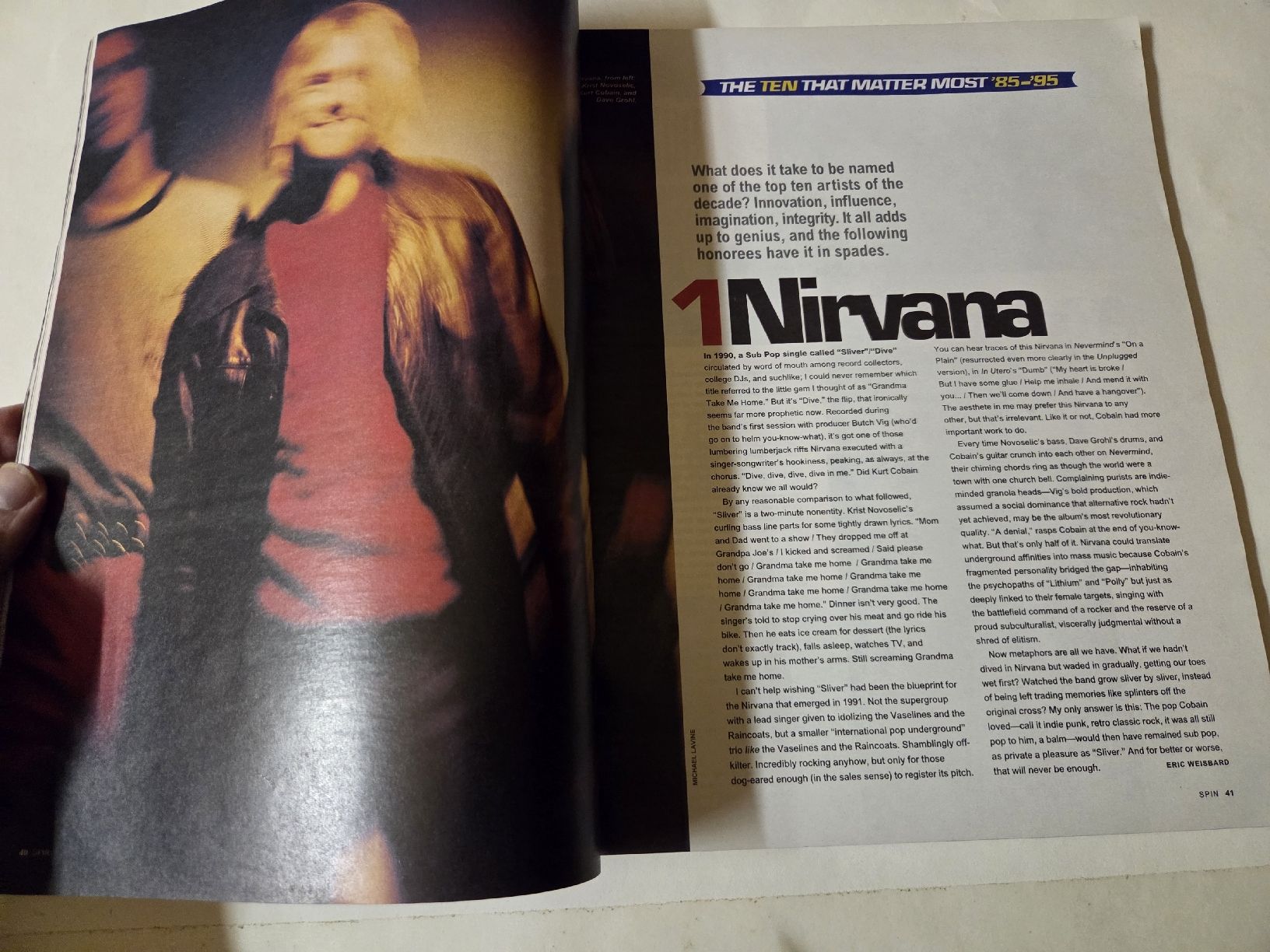 Riviste & Magazine: SPIN magazine 1995 KURT COBAIN Cover Nirvana – Usato da Zürich venduto da Comixbazaar 2