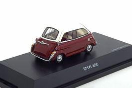 BMW 600 1957-1959 dunkelrot / weiss      1:43 von Schuco