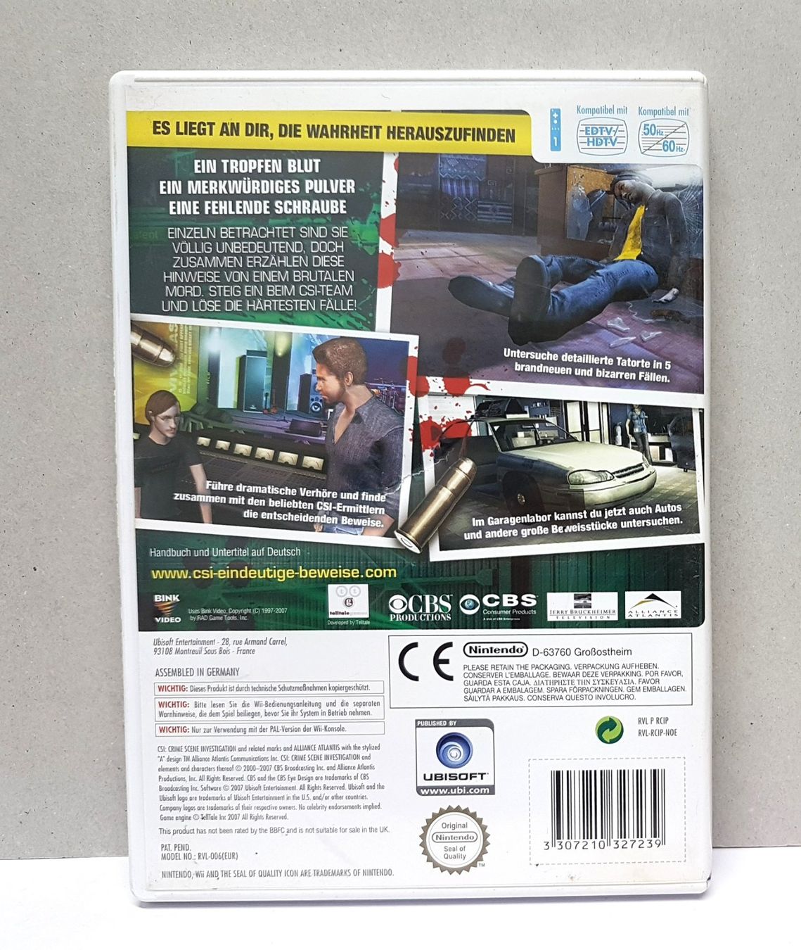 Nintendo Giochi: 😎CSI : Eindeutige Beweise ein Tropfen Blut Wii – Usato da Schüpfheim venduto da Games_Spielkonsolen 2