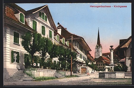Ansichtskarten: Herzogenbuchsee, Blick in die Kirchgasse – Gebraucht aus Berlin von bartko-reher