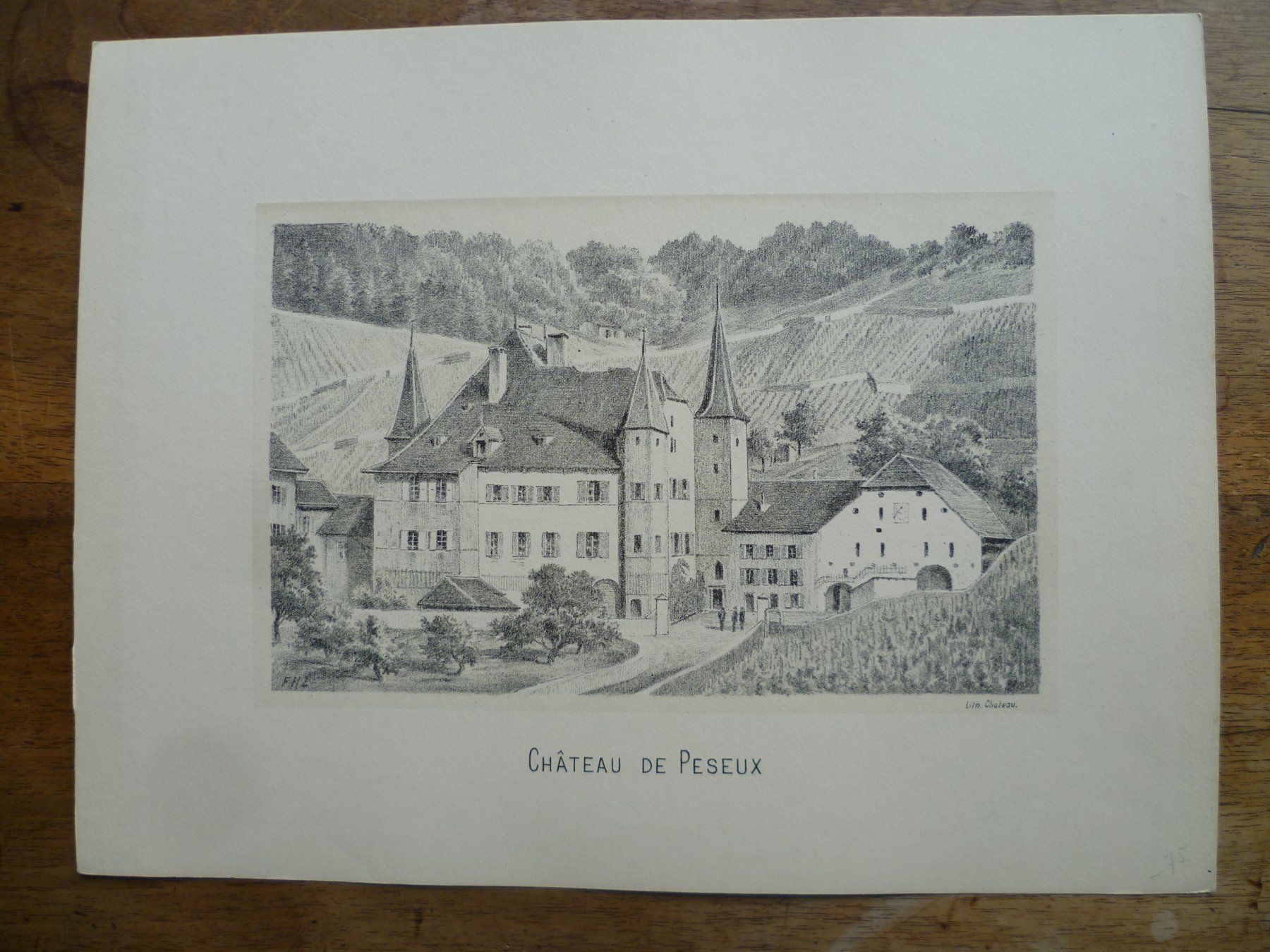Incisioni: CHATEAU DE PESEUX – Nuovo (secondo la descrizione) da Bevaix venduto da bohrap