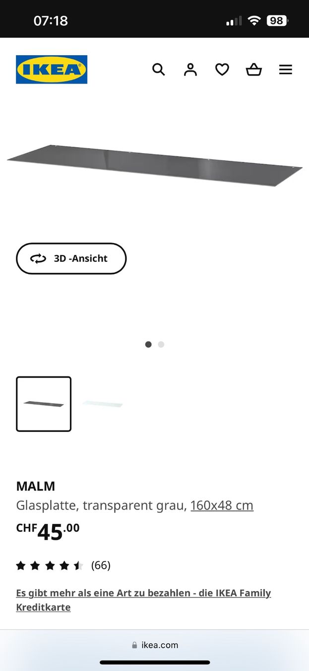 Piatti di portata: Glasplatte Malm Ikea – Usato da Buochs venduto da Gigi1900