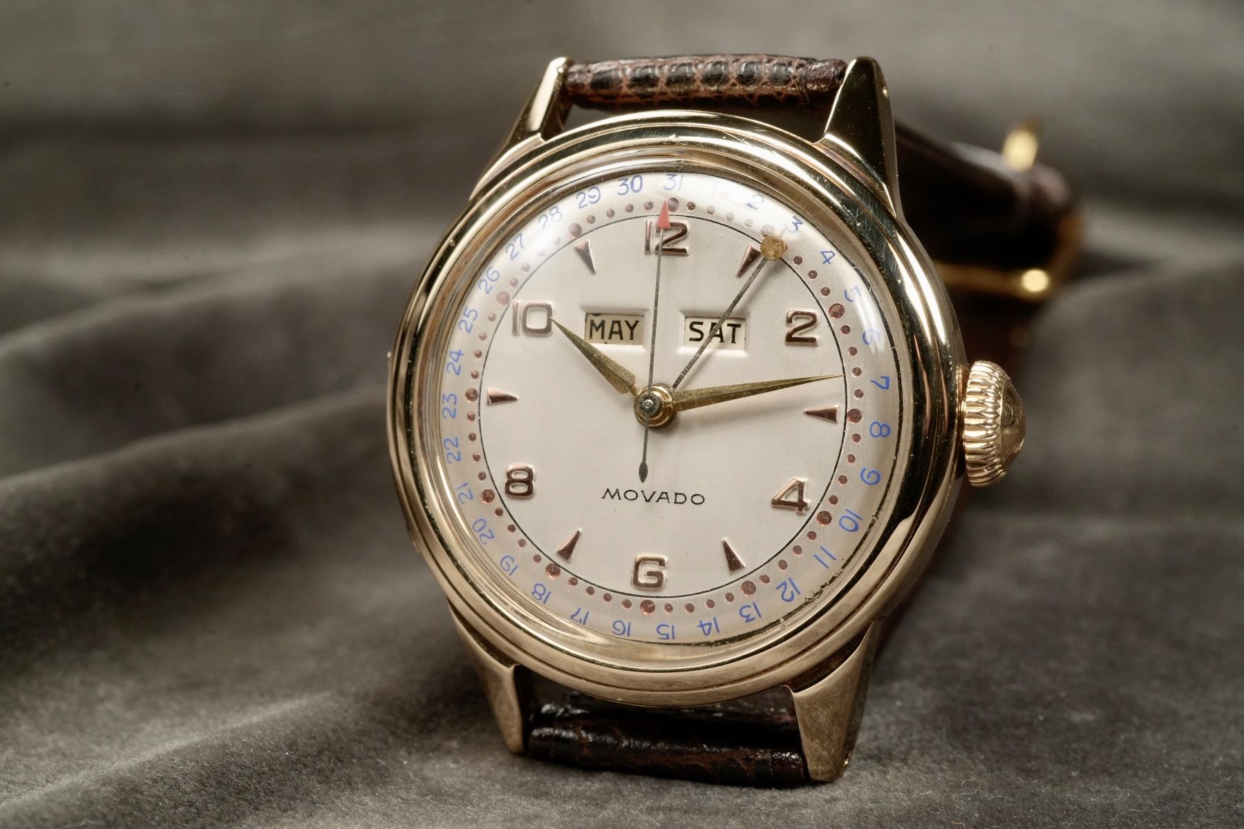 Movado Orologi: Movado - Calendomatic Triple Calendar 14Kt. Gold  Automatic – Usato da Morcote venduto da chronoservice 3