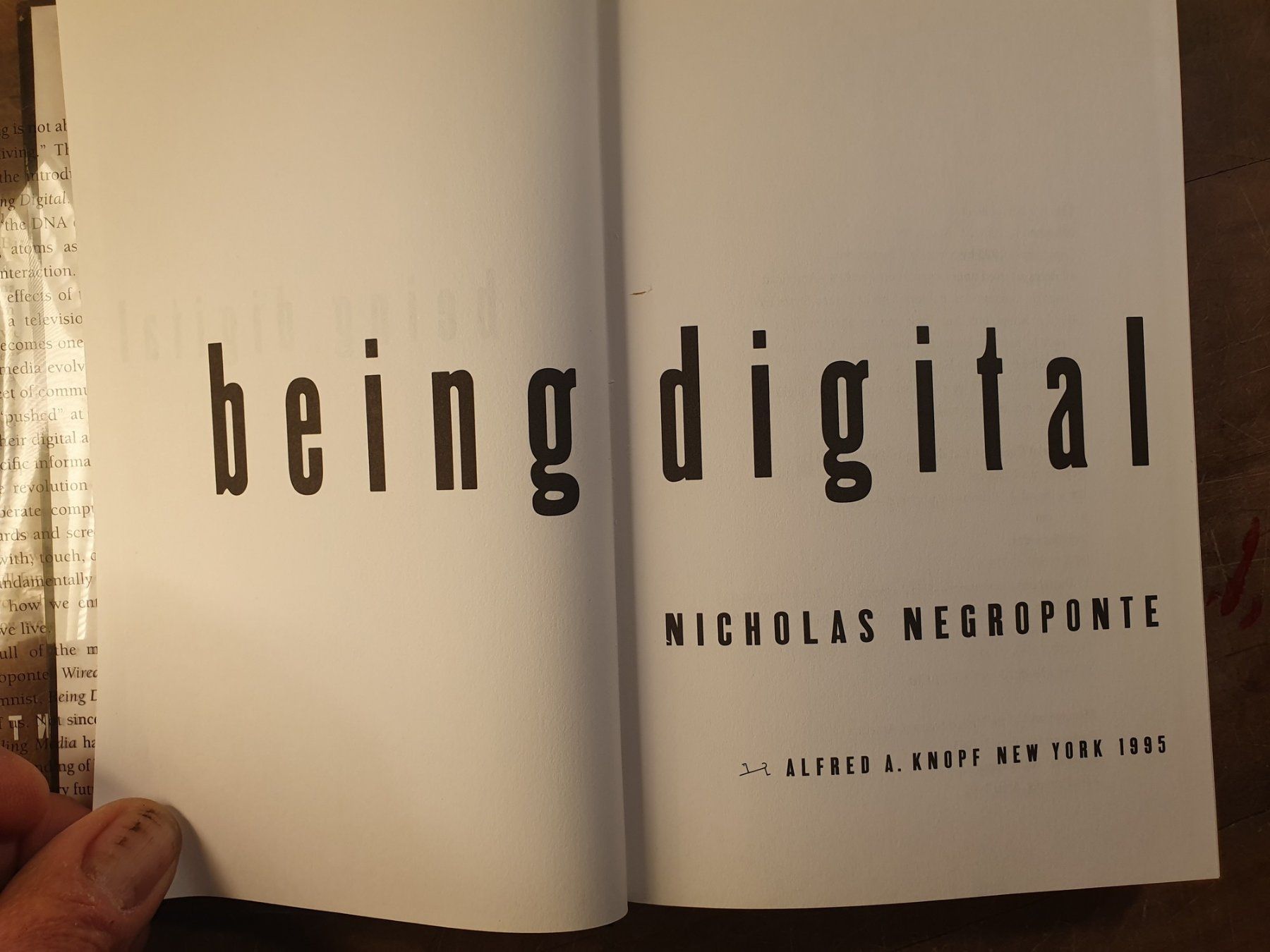 Libri: Being Digital - Nicholas Negroponte – Usato da Zürich venduto da loosebone 2