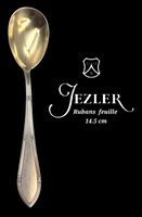 Cuillère à confiture Jezler Suisse 800Silb Rubans Feuille 