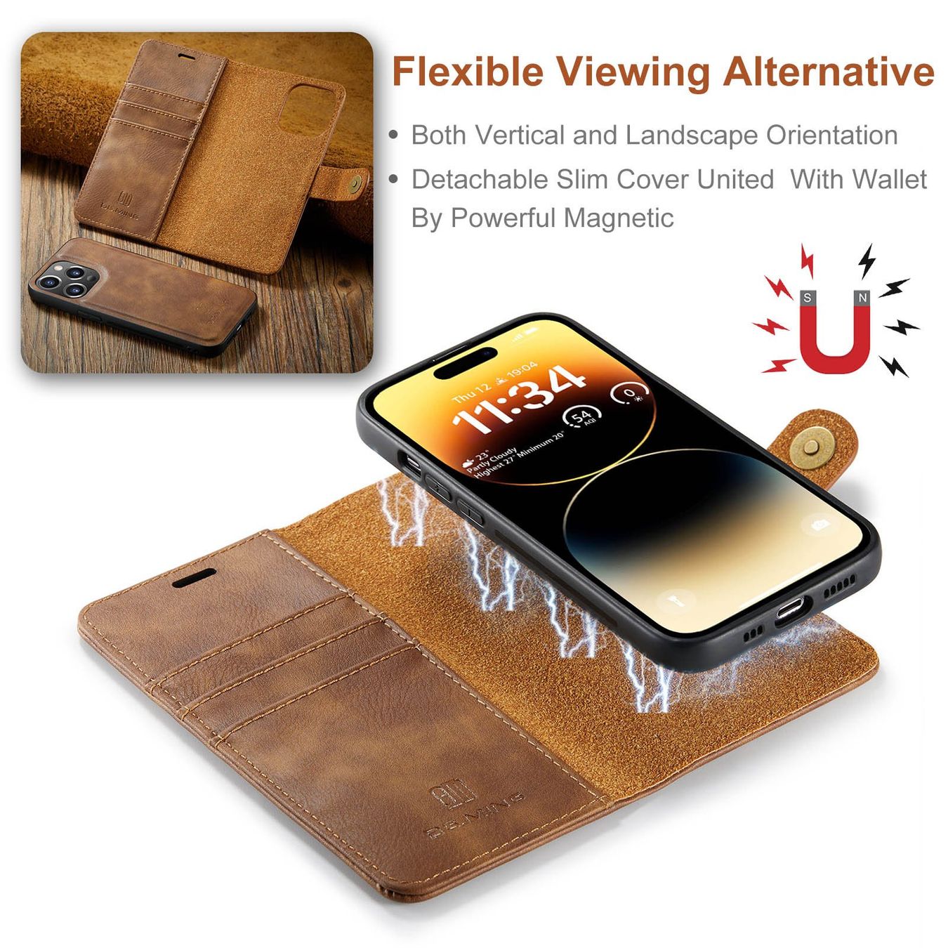 Cover & Protezioni schermo: iPhone 15 pro  - étui noir avec coque détachable – Nuovo e nell'imballaggio originale da Morges venduto da DigiAC