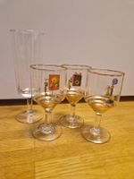 4 verres à pied vintage