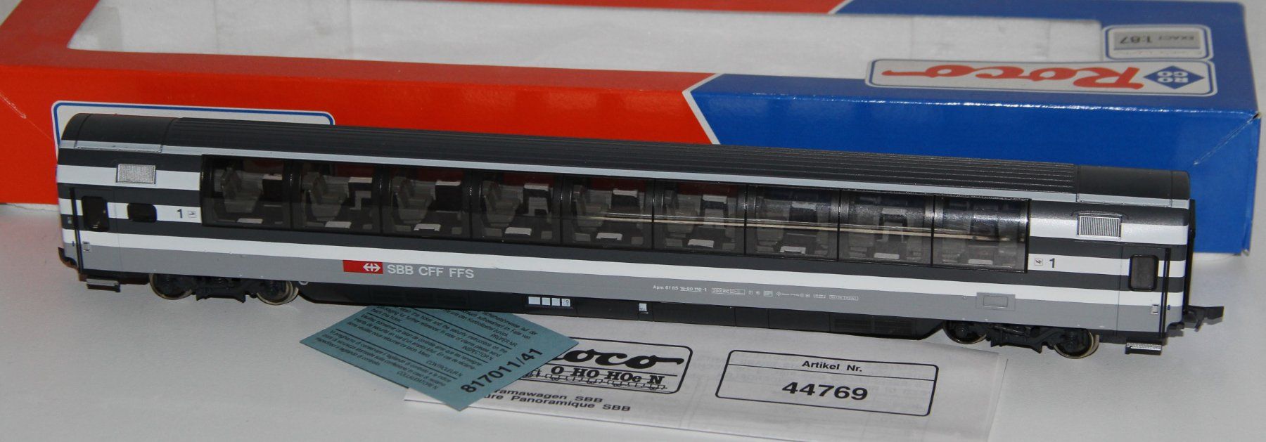Roco Modelleisenbahnen: Roco 44769 - SBB EC Panoramawagen - HO – Gebraucht aus Giebenach von eurosportler