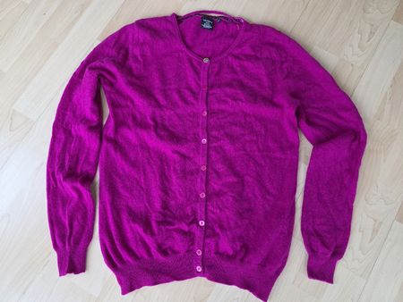 Yorn Cashmere-Strickjacke Gr. 40 Pink/Fuchsia