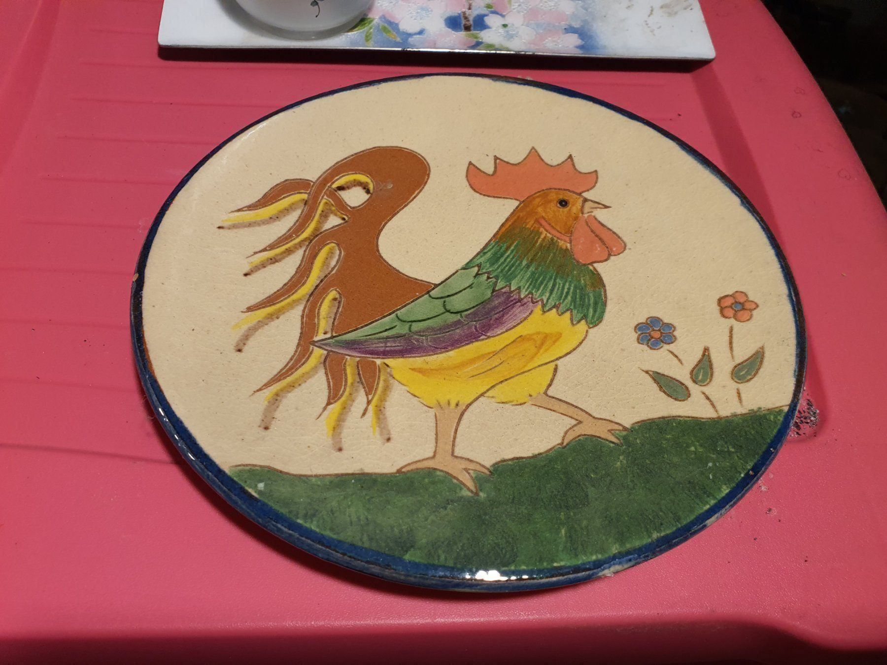Teller: Assiette ancienne céramique coq – Gebraucht aus DUGNY (-Leytron) von Rdeny 1
