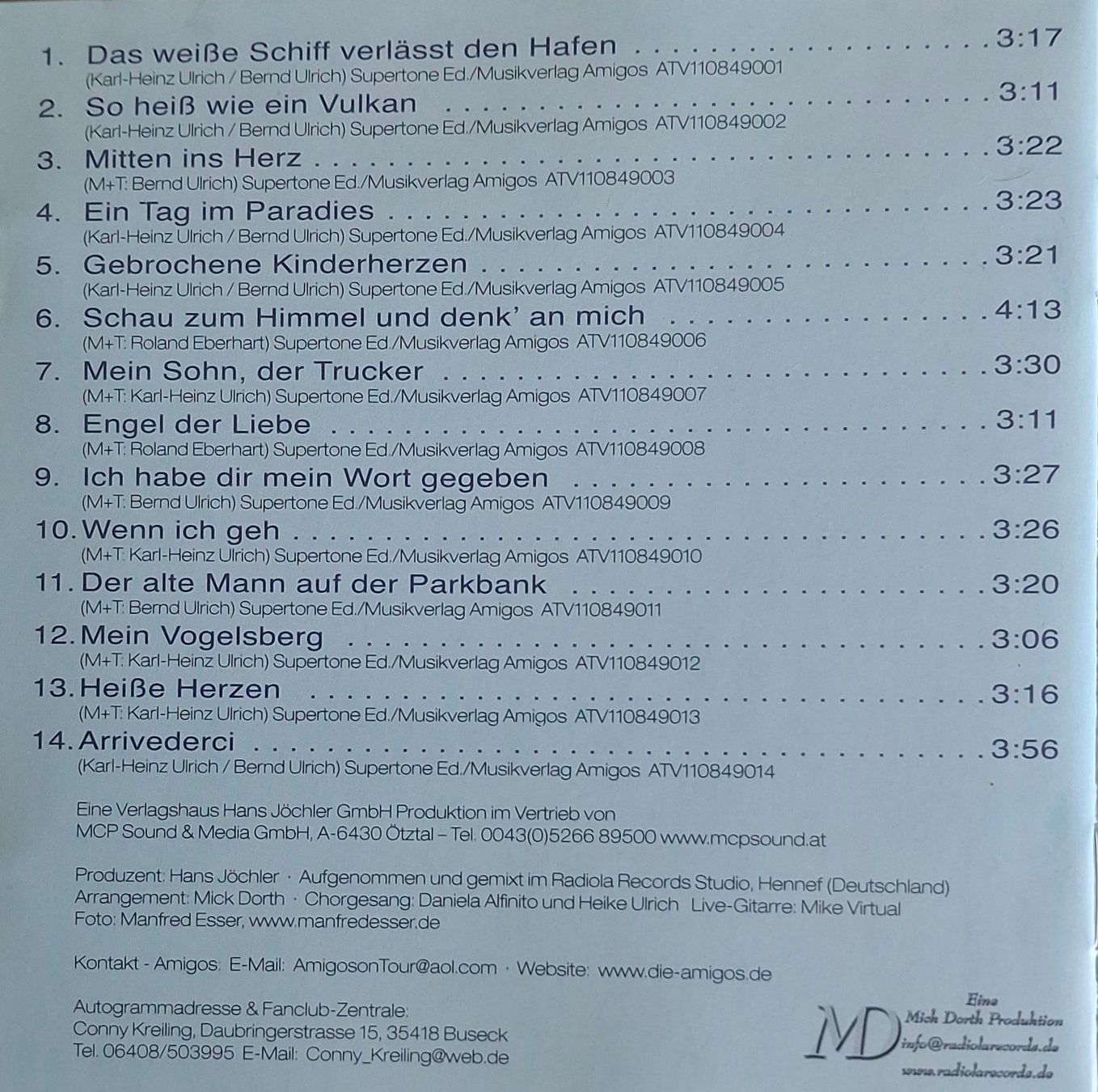 CD: Amigos - Ein Tag im Paradies – Usato da Reinach BL venduto da Chela04 3