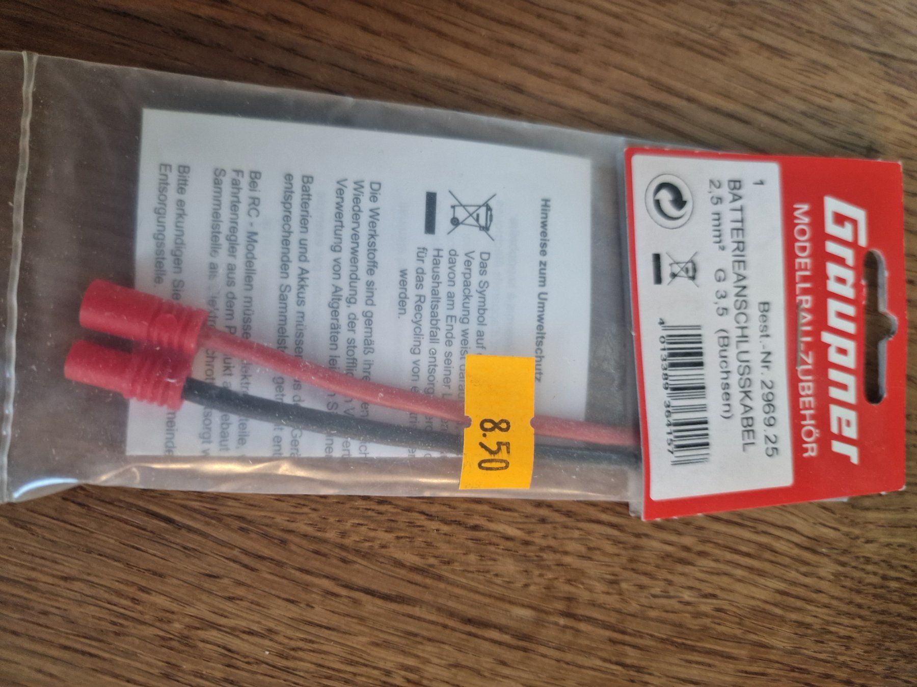 Graupner Modellismo RC: Graupner Batterieanschlusskabel 2969.25 neu in OVP – Nuovo e nell'imballaggio originale da Niederbipp venduto da Nicce