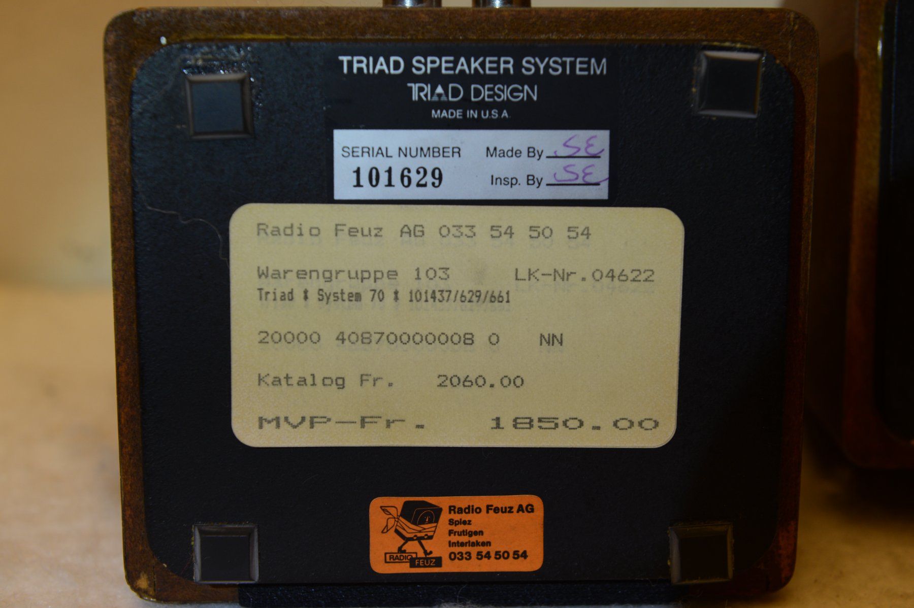 Haut-parleurs: Triad Speaker System – D'occasion à Sachseln par Smatsch54 7