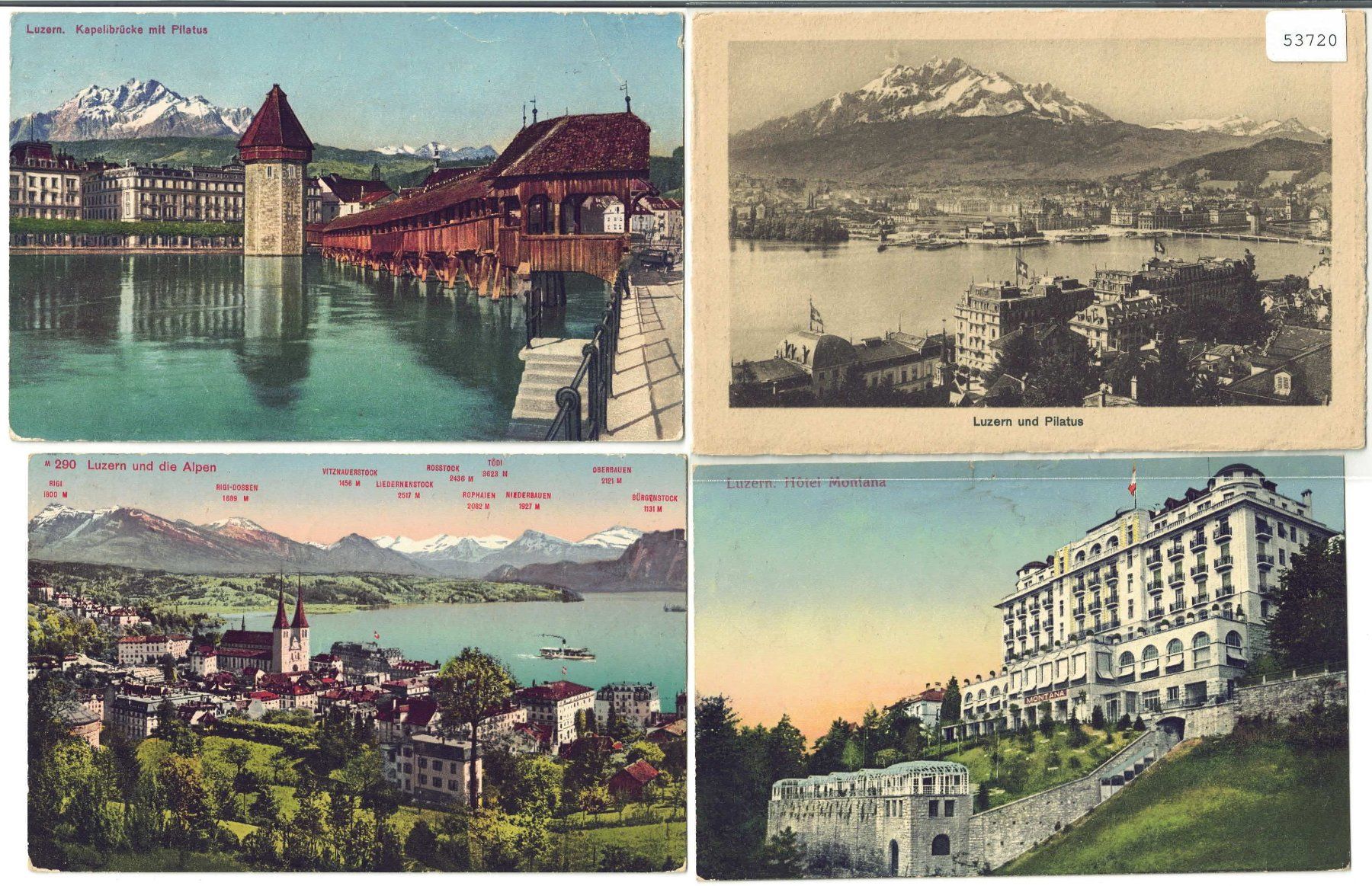 Cartoline postali: 4 AK - Luzern – Usato da Ettingen venduto da Kartenplanet