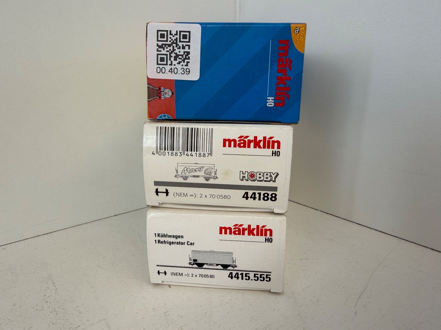 Märklin Modellini di ferrovie: Märklin 3er Set 44188 + 4415 Güterwagen der DB – Usato da Büsserach venduto da ModellbahnDepot 7