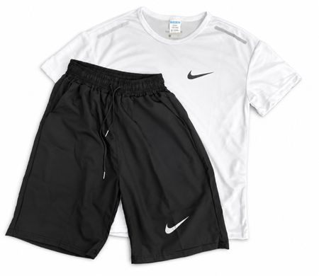 Nike Sportset T-Shirt und Shorts weiss schwarz Grösse M