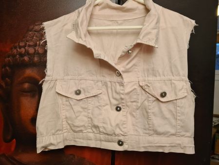 Rosa Jeans kurz Weste