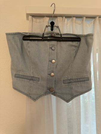 Sommer-Trend: Jeans Bustier-Top, Grösse M