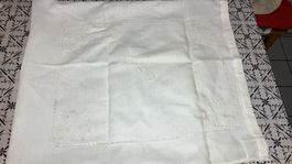 Federa ricamata in cotone bianco 66x56cm