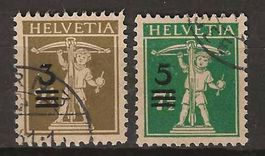 CH180 - Fils de Tell 180-181 (emission provisoire 1930) obl.