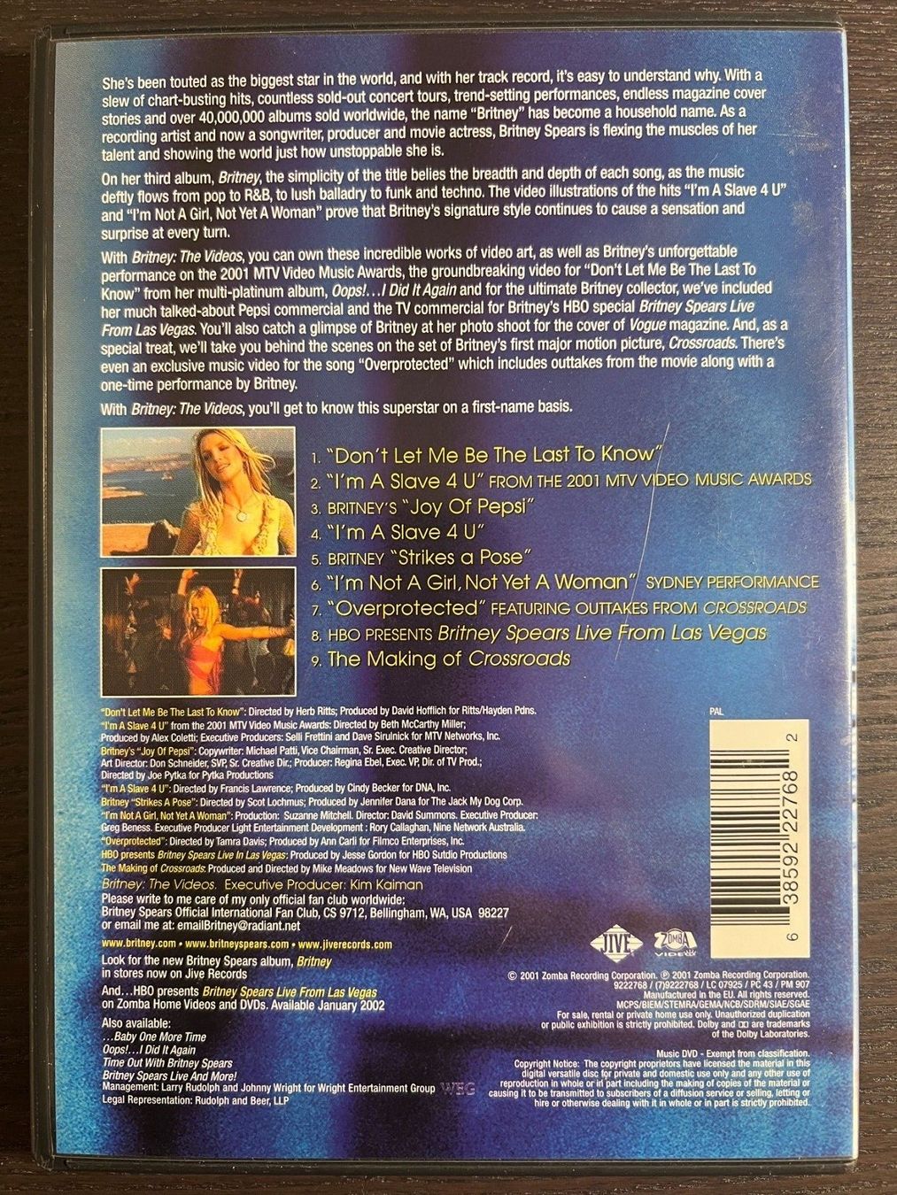 Tutti i DVDs: Britney - The Videos – Usato da Zürich venduto da FilmFreunde 1