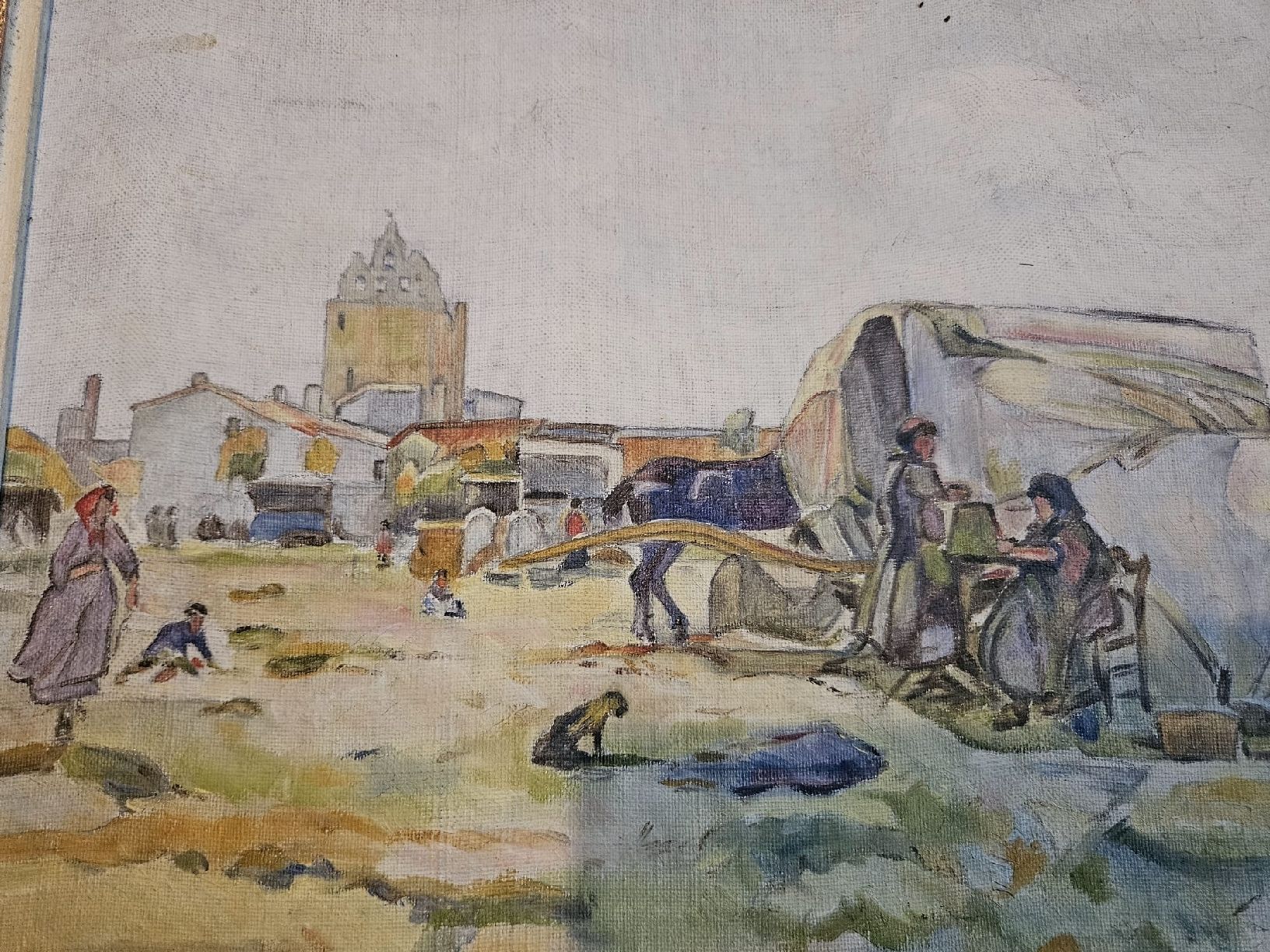 Gemälde: Gemälde / Dorfleben, signiert – Gebraucht aus Werthenstein von Marsche1 2