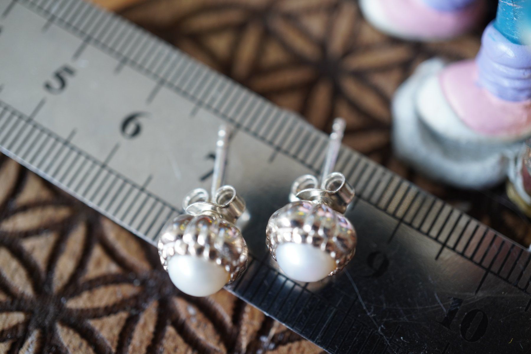 Orecchini pendenti & Orecchini a lobo: Perlen Silber      Ohrstecker 8mm Blume Edel 925silber – Nuovo e nell'imballaggio originale da Eschenbach SG venduto da topstone 3