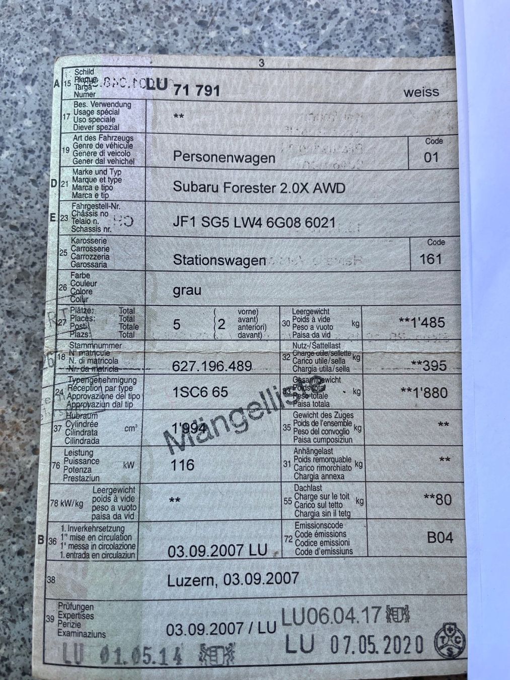 Subaru Autos: Subaru Forester 2.0X AWD – Gebraucht aus Horw von Mogi6048 1