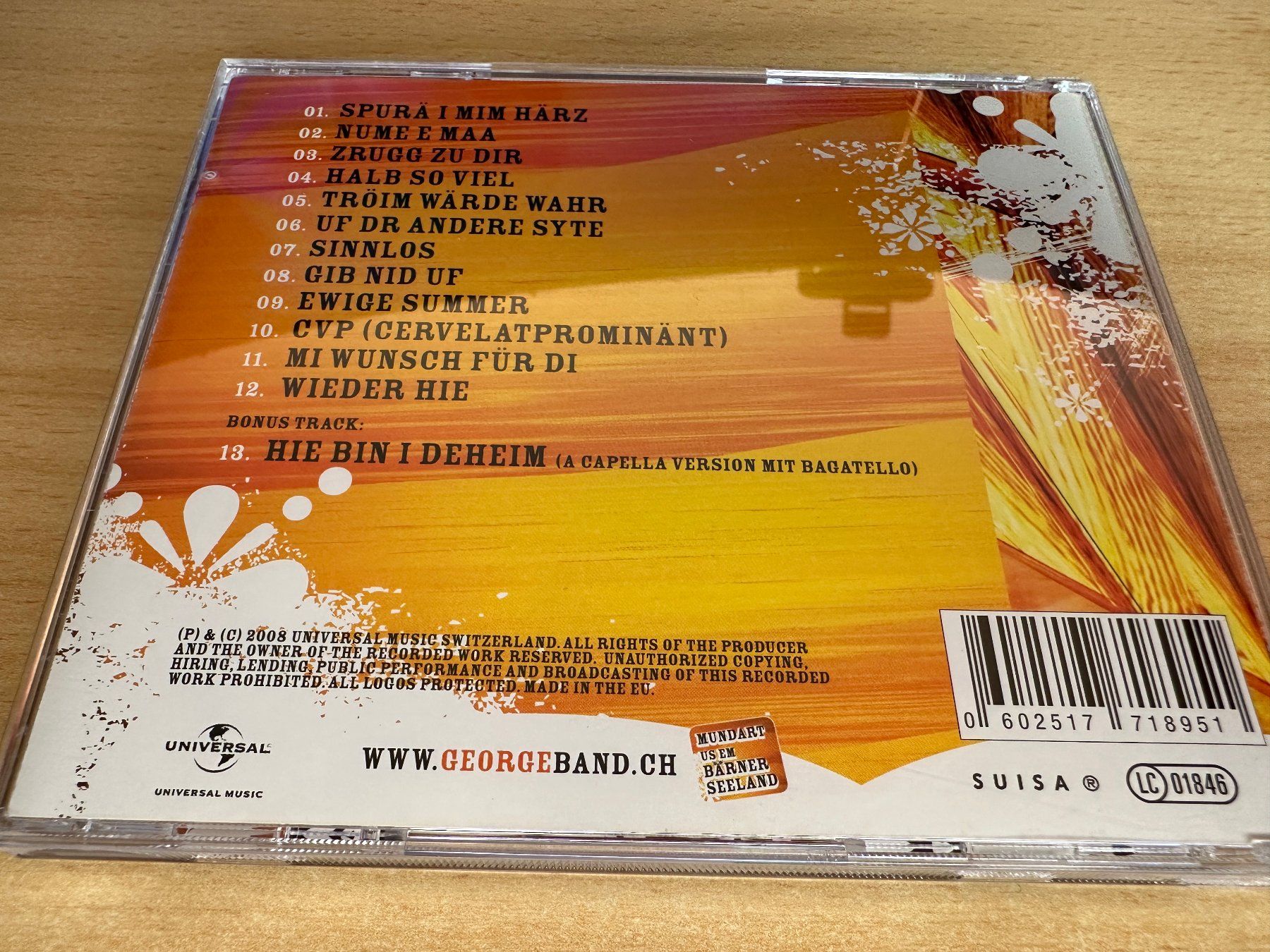 CD: George – Härz – Usato da Rikon im Tösstal venduto da Alpenmutz 1