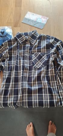Harley Chopper Motorrad Hemd mit Protektoren Neu L eher (M)