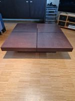 Massiver Salontisch, 110x110cm, dunkelbraun, 25.5