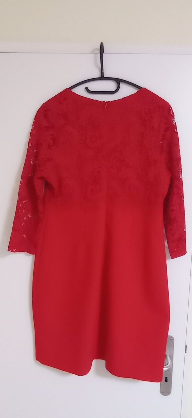 Vestiti: Rotes Kleid mit Spitze, festlich, Grösse 38, Herbstchic – Nuovo (secondo la descrizione) da Bremgarten venduto da gernekaufen1969 1
