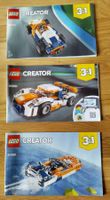 Lego Creator 31089 3 in 1 - Rennauto, Rennwagen + Motorboot