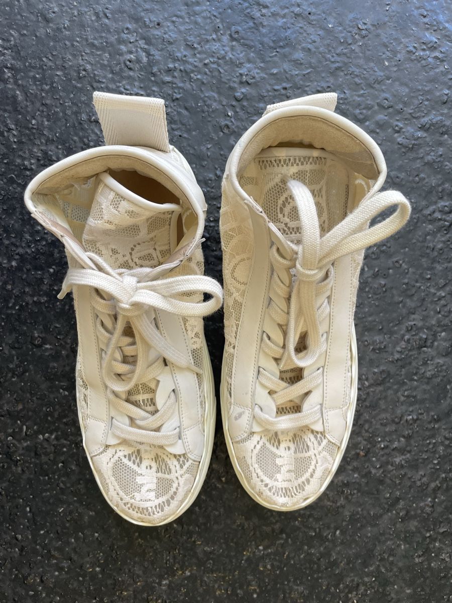 Chloé Scarpe da donna: Chloe Stoff Turnschuhe cremeweiss – Usato da Windisch venduto da rascale 4