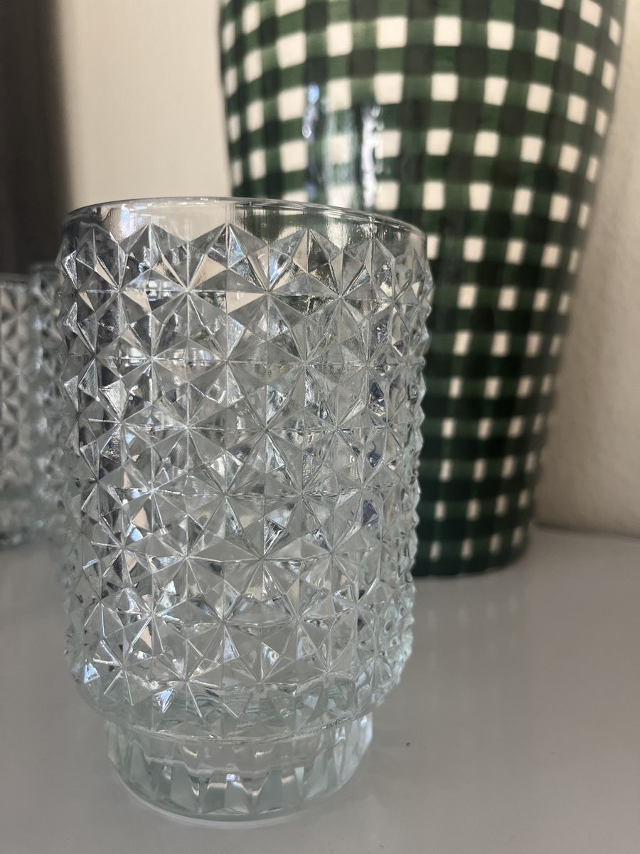 Kerzenständer: 4x Teelicht Glas geschliffen groß – Gebraucht aus Zürich von Budulinek123 2