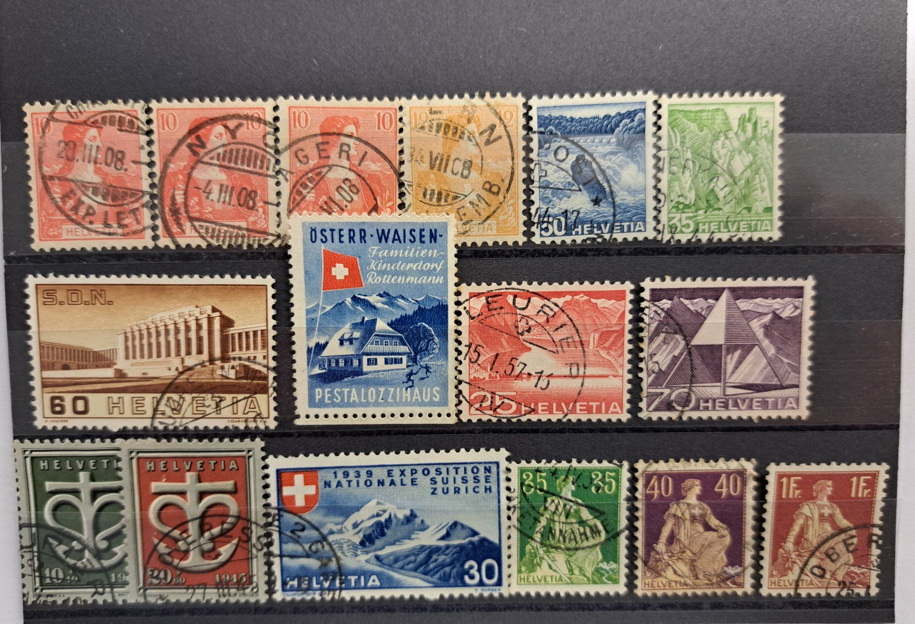 Tutti i francobolli: 10 Stk. CH Briefmarken-Steckkarten, postfrisch etc. – Usato da Münchwilen AG venduto da Nesar 9