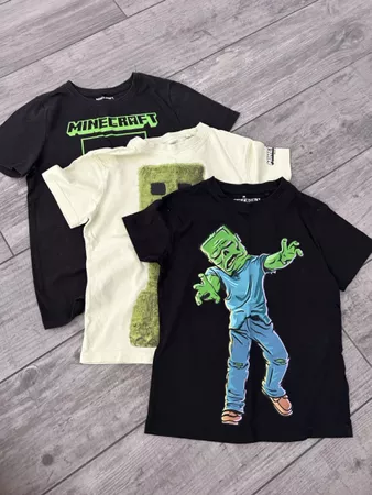 Minecraft T-Shirts Set of 3 - Size 9