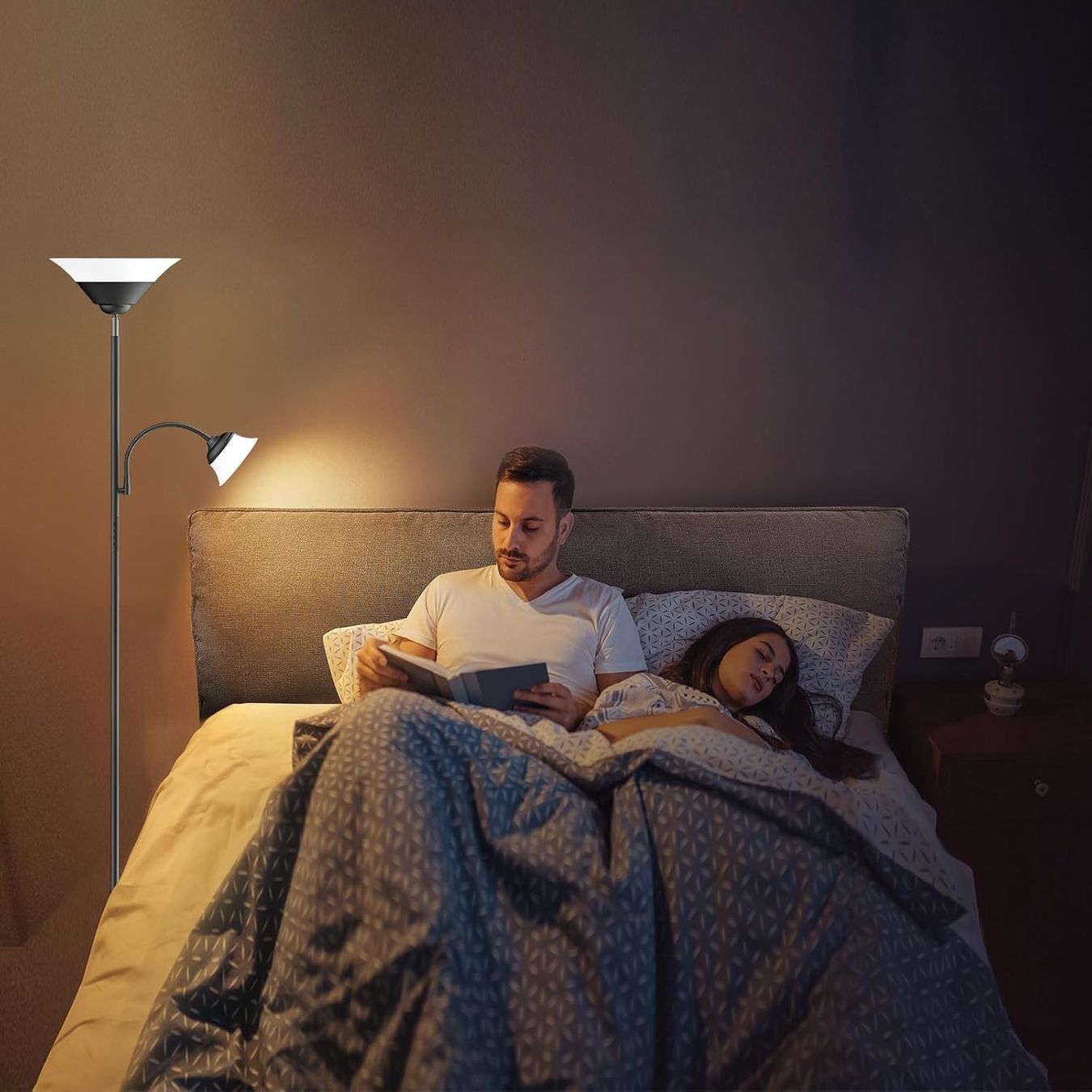 Lampade: LED Stehlampe dimmbar Deckenfluter Leselampe 34W – Nuovo e nell'imballaggio originale da Schaffhausen venduto da tra_6j5m 7