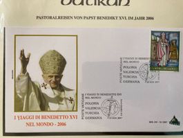 Vatikan 2007 Ersttagsbrief Pastoralreisen selb. Benedikt XVI